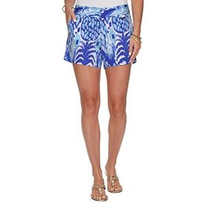 Lilly Pulitzer callahan shorts in serene blue tropi call me 5” inseam
